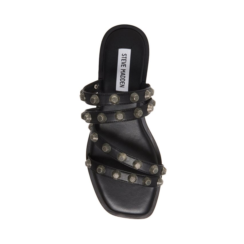 Sandalias Planas Steve Madden Sterling Mujer Negras | ES PQE984